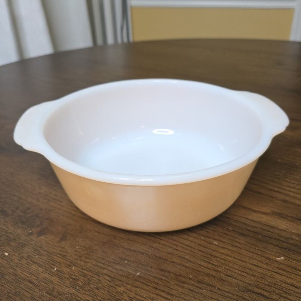 Anchor Hocking FIRE-KING PEACH LUSTER 1½ QUART CASSEROLE Dish‎ 433 Vintage